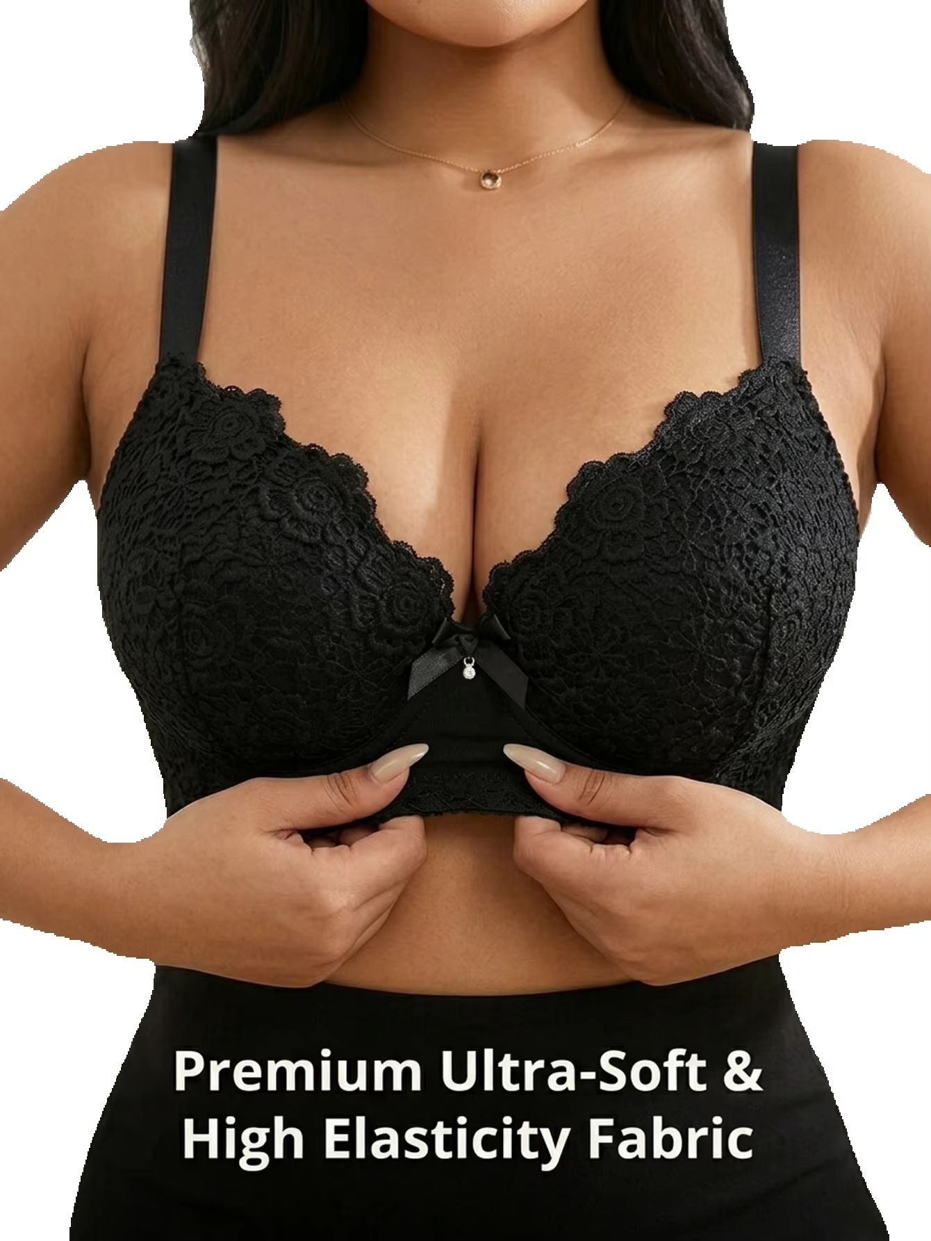 Push Up Bra Padded - Reggiseno push-up floreale da donna taglie