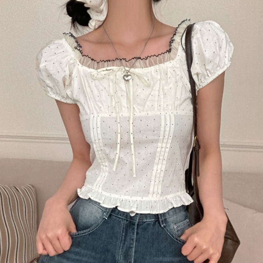 Corset Waist Cinch - Camicetta Estiva da Donna con Maniche