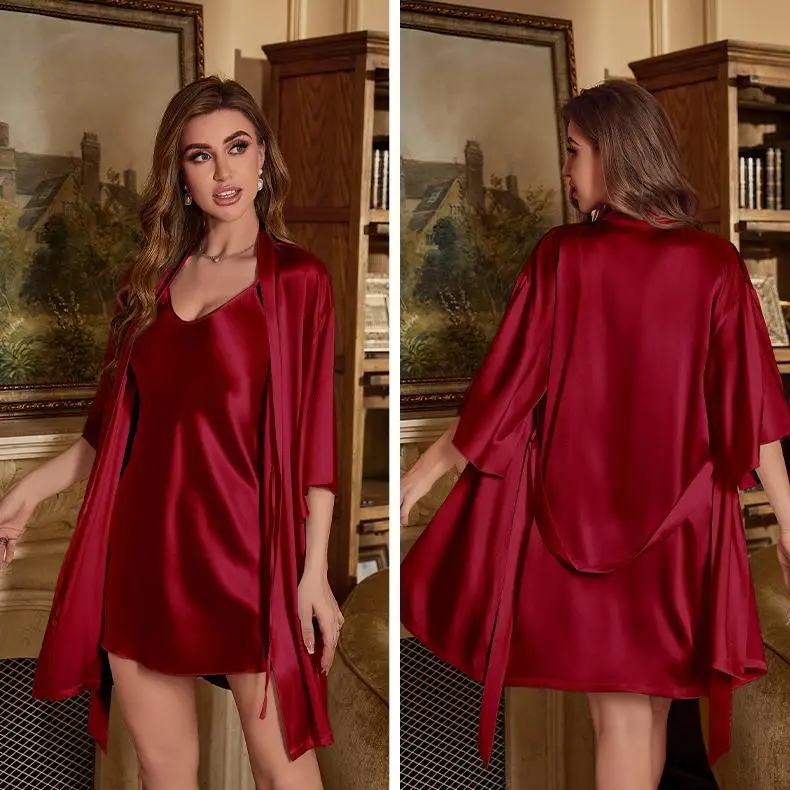 2PC Abito da donna Rayon Accap - Robe Silk Women recensione e prezzo
